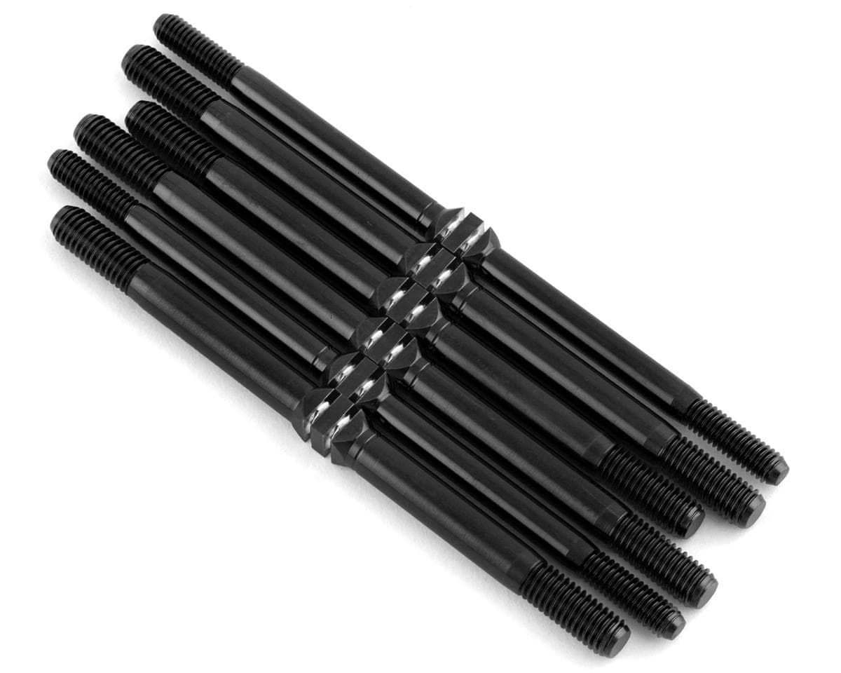 J&T Bearing Co. HB D8T/E8T Evo 3 Titanium "Milled" Turnbuckle Kit (Black)