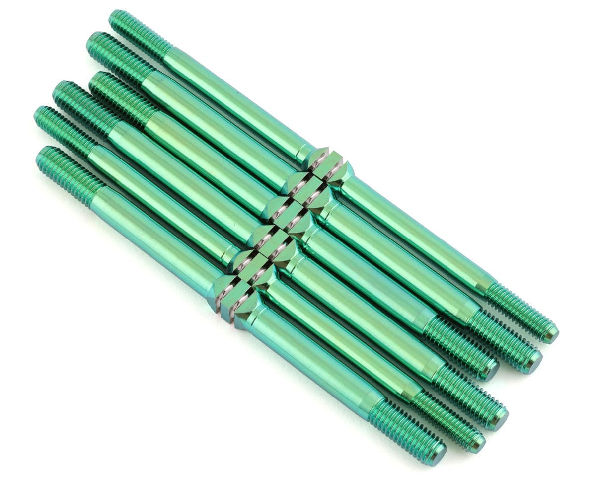 J&T Bearing Co. HB D8T/E8T Evo 3 Titanium "Milled" Turnbuckle Kit (Green)