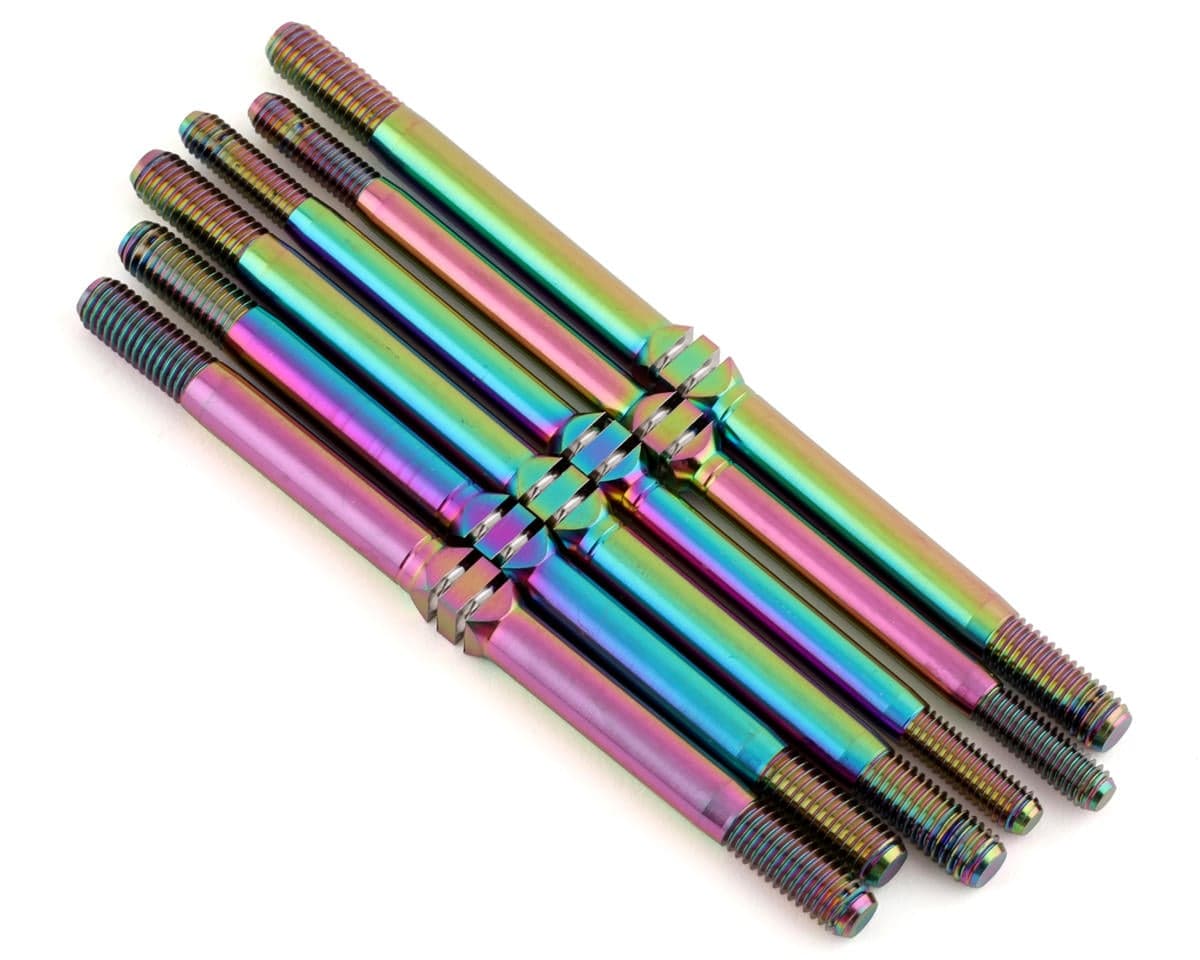 J&T Bearing Co. HB D8T/E8T Evo 3 Titanium "Milled" Turnbuckle Kit (Oil Slick)