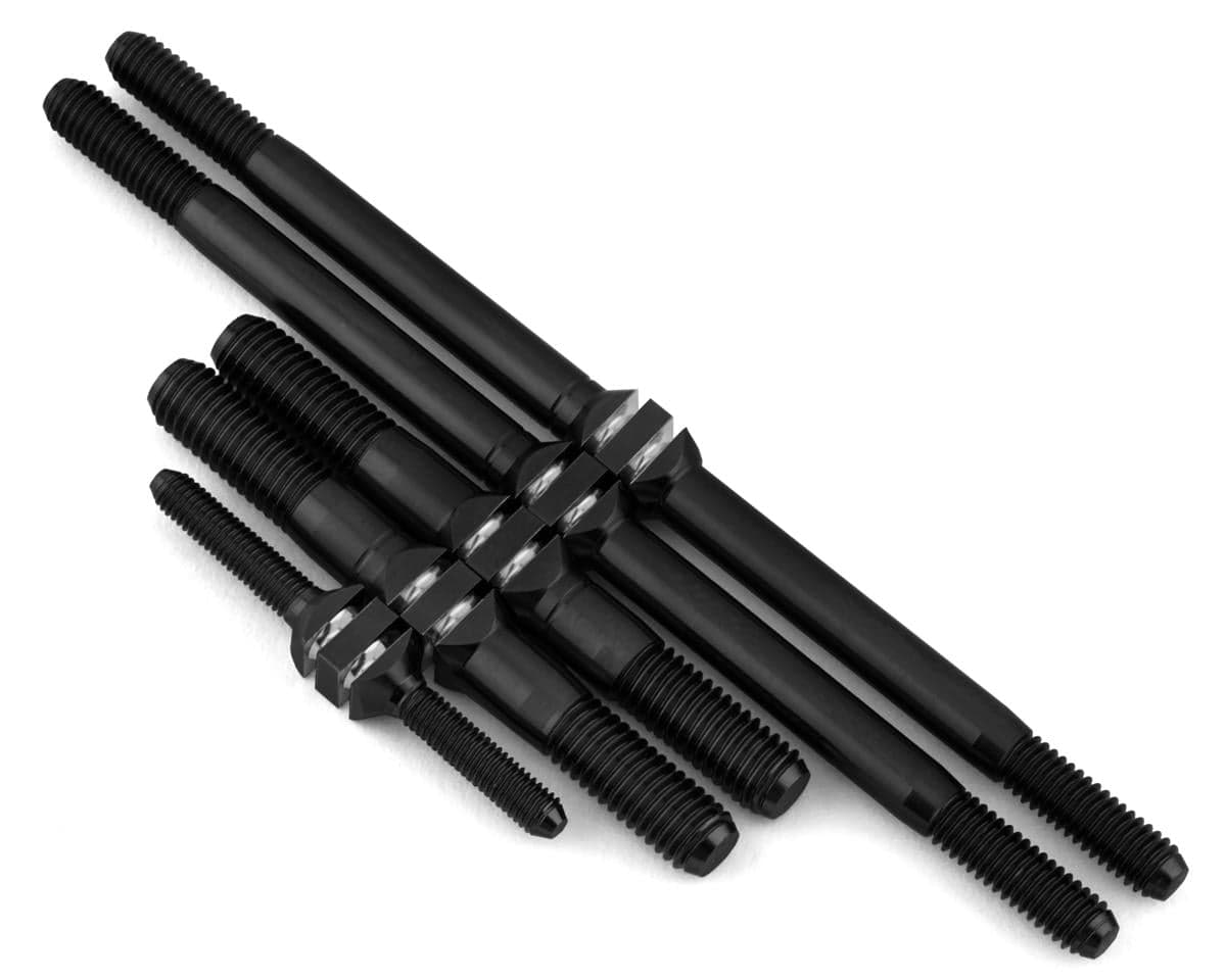 J&T Bearing Co. Mugen MBX8T/MBX8TR Titanium "Milled" Turnbuckle Kit (Black)