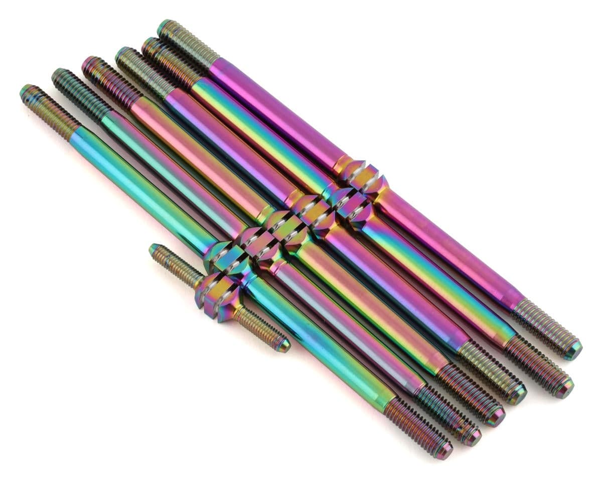 J&T Bearing Co. TLR 8IGHT-XT Titanium "Milled" Turnbuckle (Oil Slick)