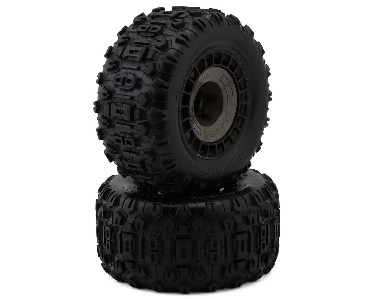 Traxxas Sledgehammer 3.8" Pre-Mounted Monster Truck Tires (Black/Grey) (2) w/17mm Splined Hex