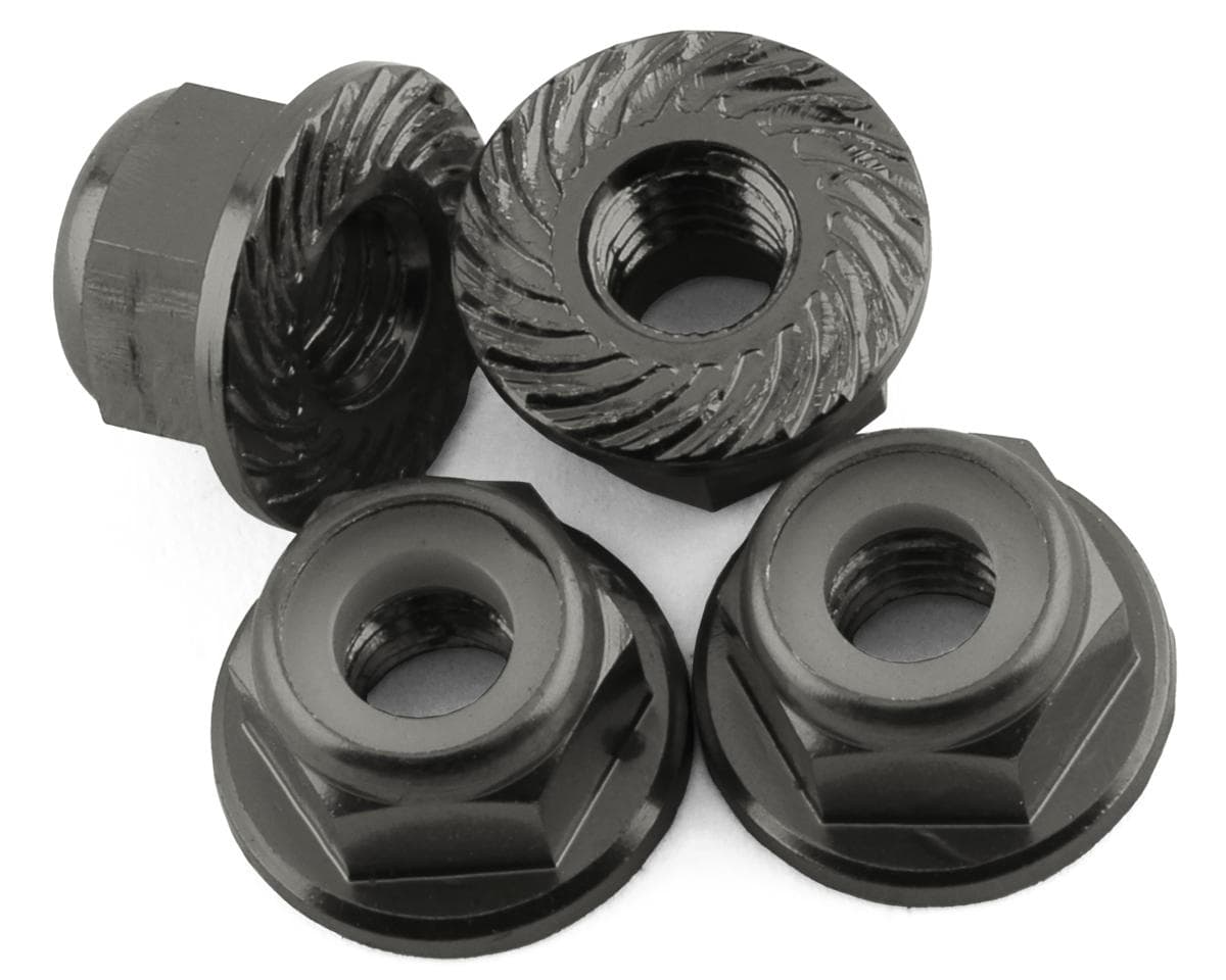 175RC 4mm Locking Wheel Nuts for Traxxas Hoss (Grey) (4)
