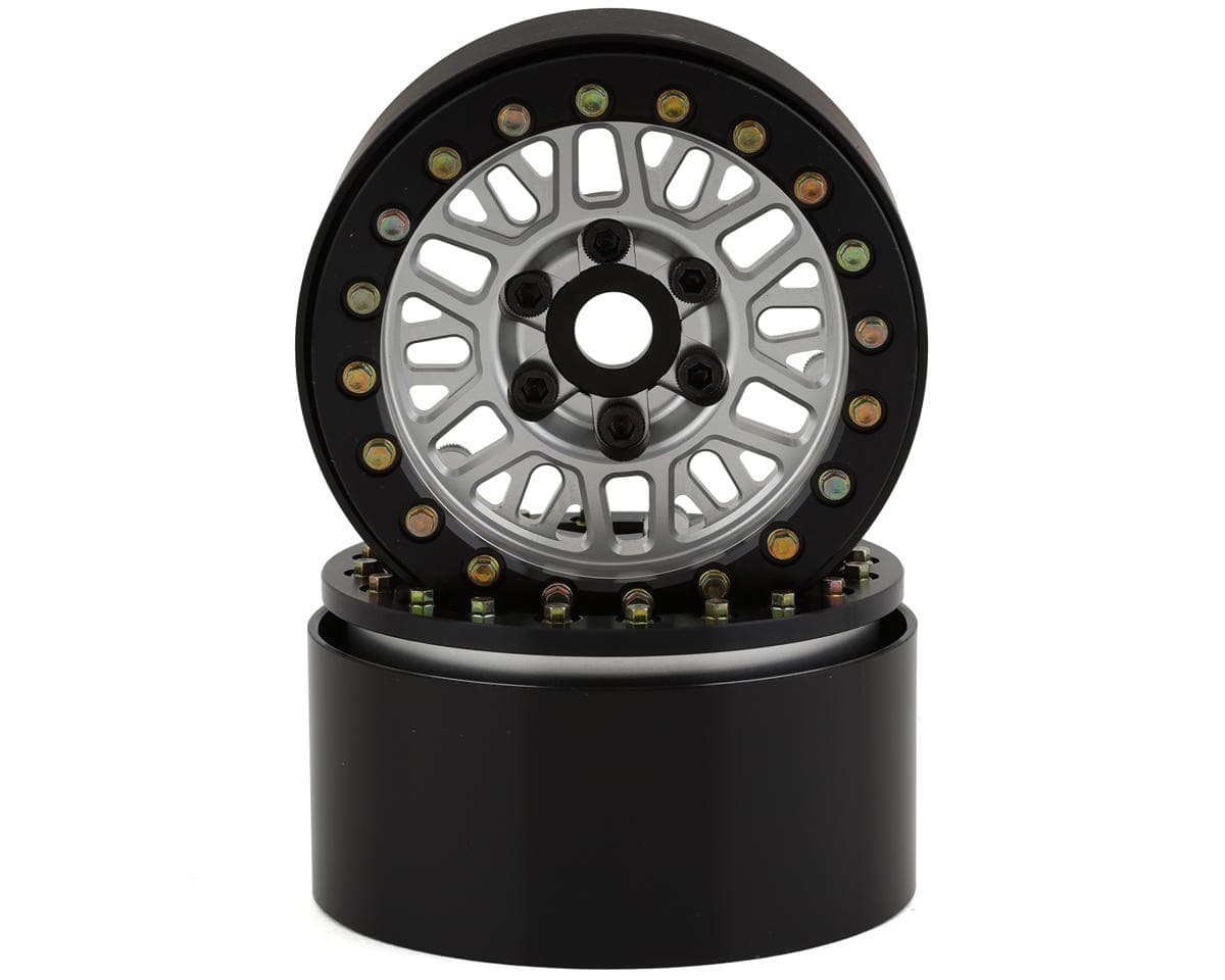 SSD RC Mesh 1.9" Beadlock Crawler Wheels (Silver) (2)