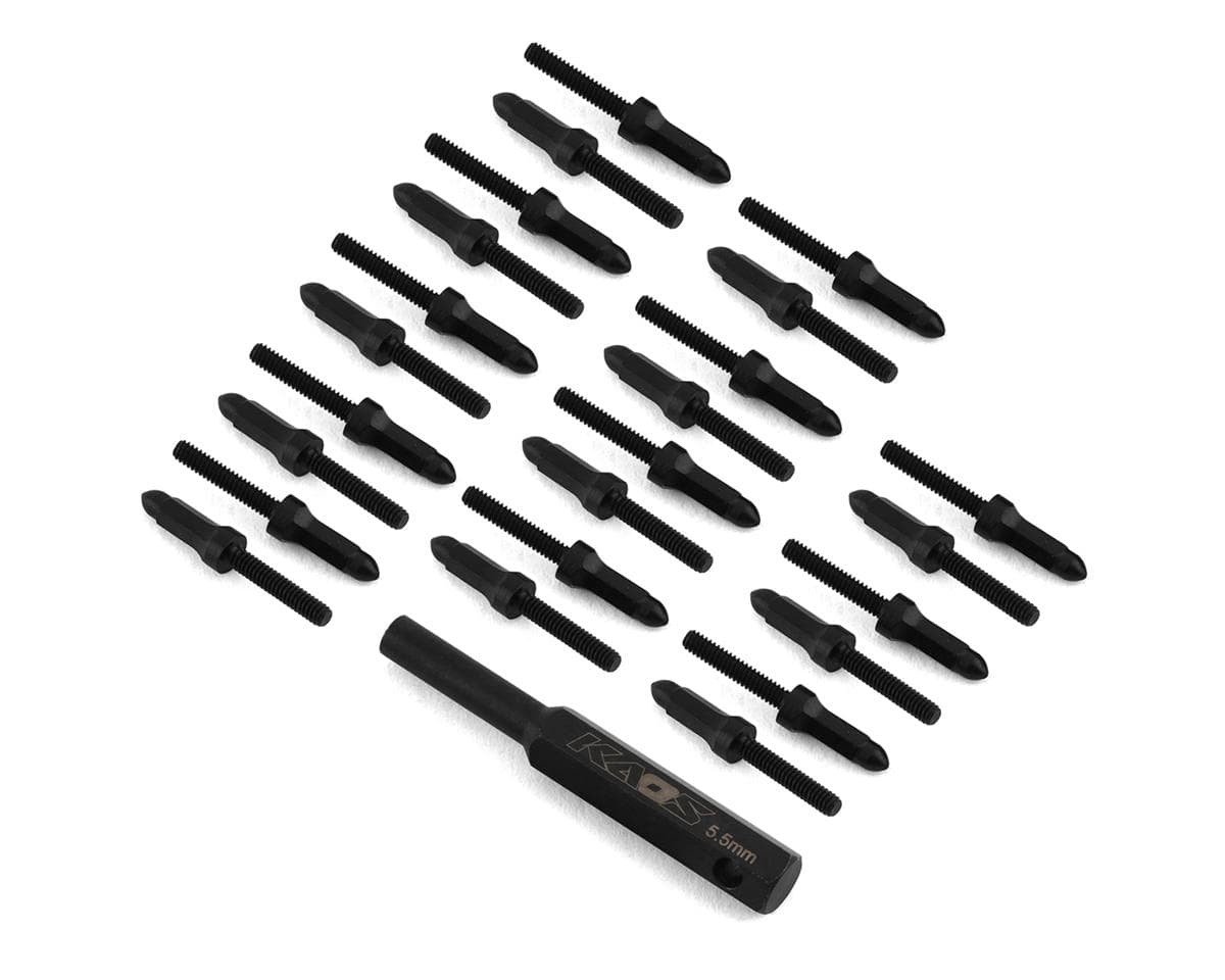 CEN Ford F250 KG1 Bullet Wheel Lugs (Black Chrome) (24) (2mm studs) w/Tool
