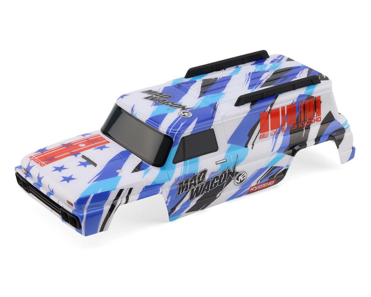 Kyosho Mad Wagon VE 1/10 Pre-Painted Body Set (White/Blue) w/Accessories