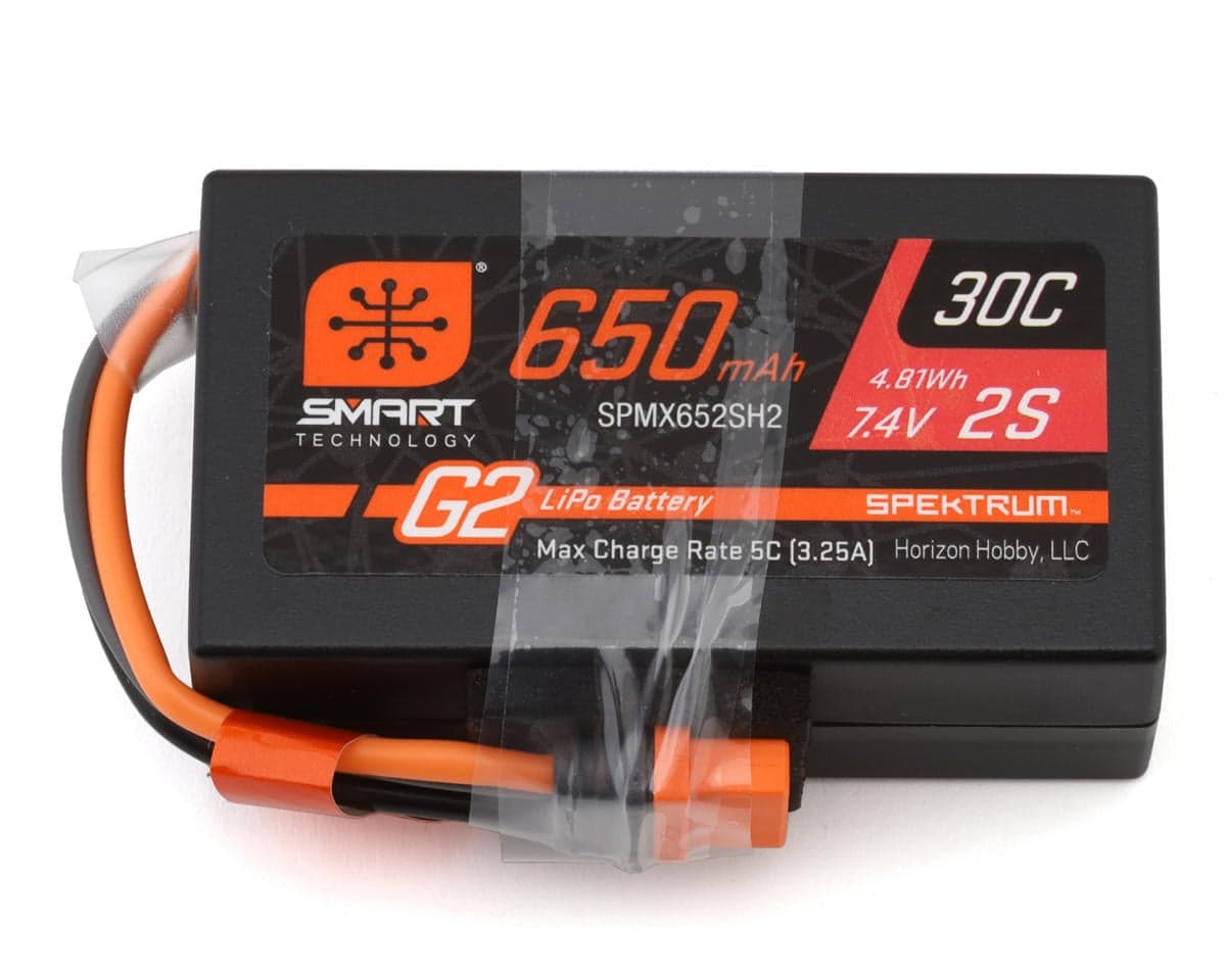 Spektrum RC 2S 30C Smart G2 LiPo Battery (7.4V/650mAh) w/IC2 Connector