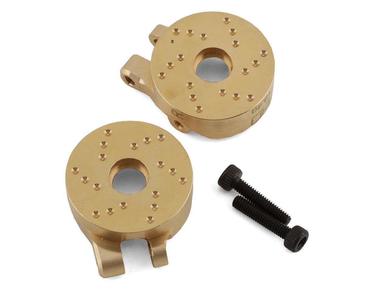 Hot Racing Brass Steering Knuckle for Traxxas TRX-4M (2) (19.4g) (For Bearing Use)