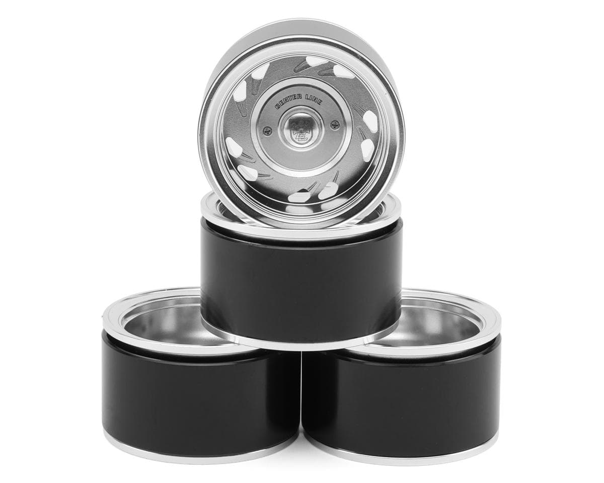 RC4WD Center Line 1.55" Scorpion Deep Dish Crawler Bead-Lock Wheels (Silver) (4) (55g ea)