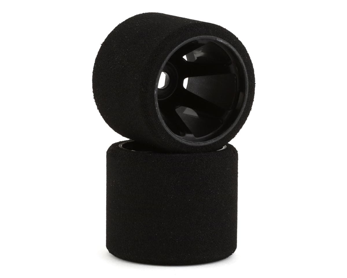 Contact 1/12 46mm Pre-Mounted K Foam Rear Tires (Black) (2) (30 Shore) w/12mm Hex Wheels