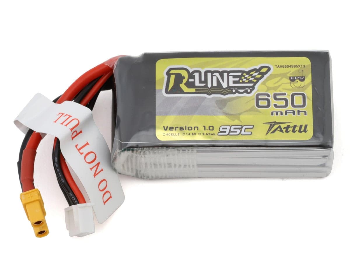 Tattu "R-Line" 4S LiPo Battery Pack 95C (14.8V/650mAh) w/XT-30 Connector