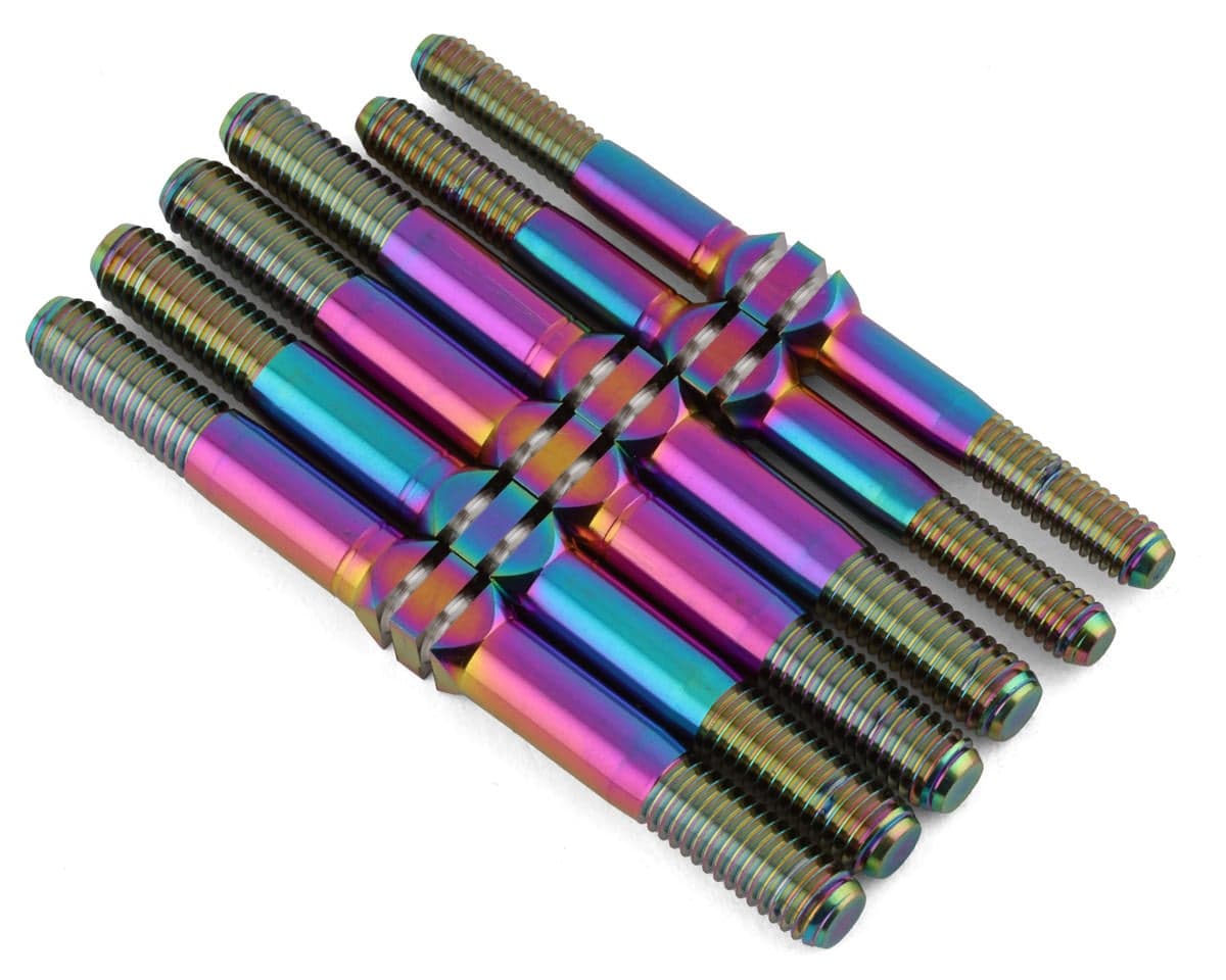J&T Bearing Co. Mayako MX8 Titanium "Milled'' Turnbuckle Kit (Oil Slick) (6)