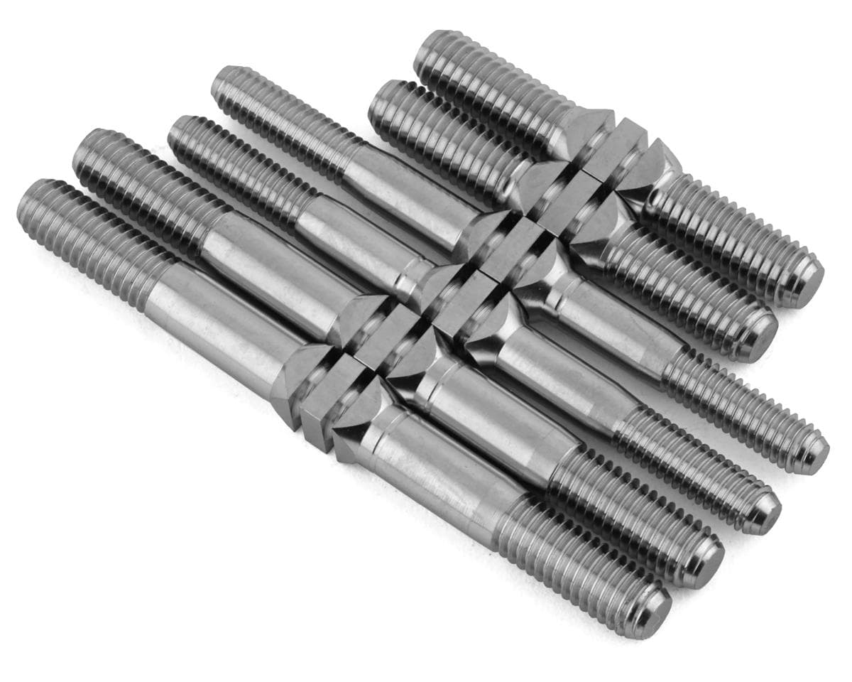 J&T Bearing Co. HB D8 Worlds Spec Titanium "Milled'' Turnbuckle Kit (Natural) (6)