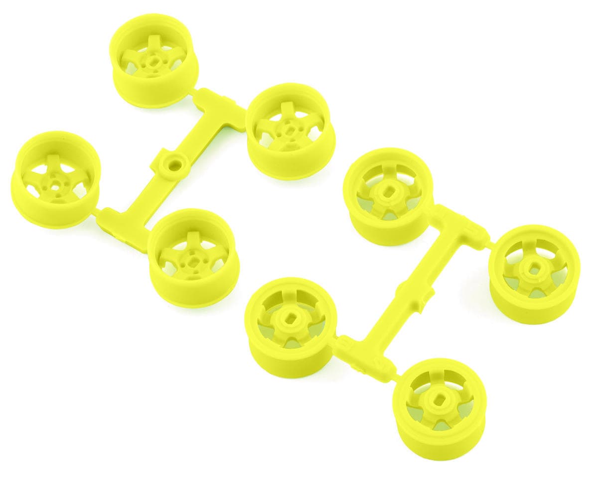 DS Racing Kyosho Mini Z 11mm Wide Drift Rims (1/2/3/4 Offset) (Flu Yellow)