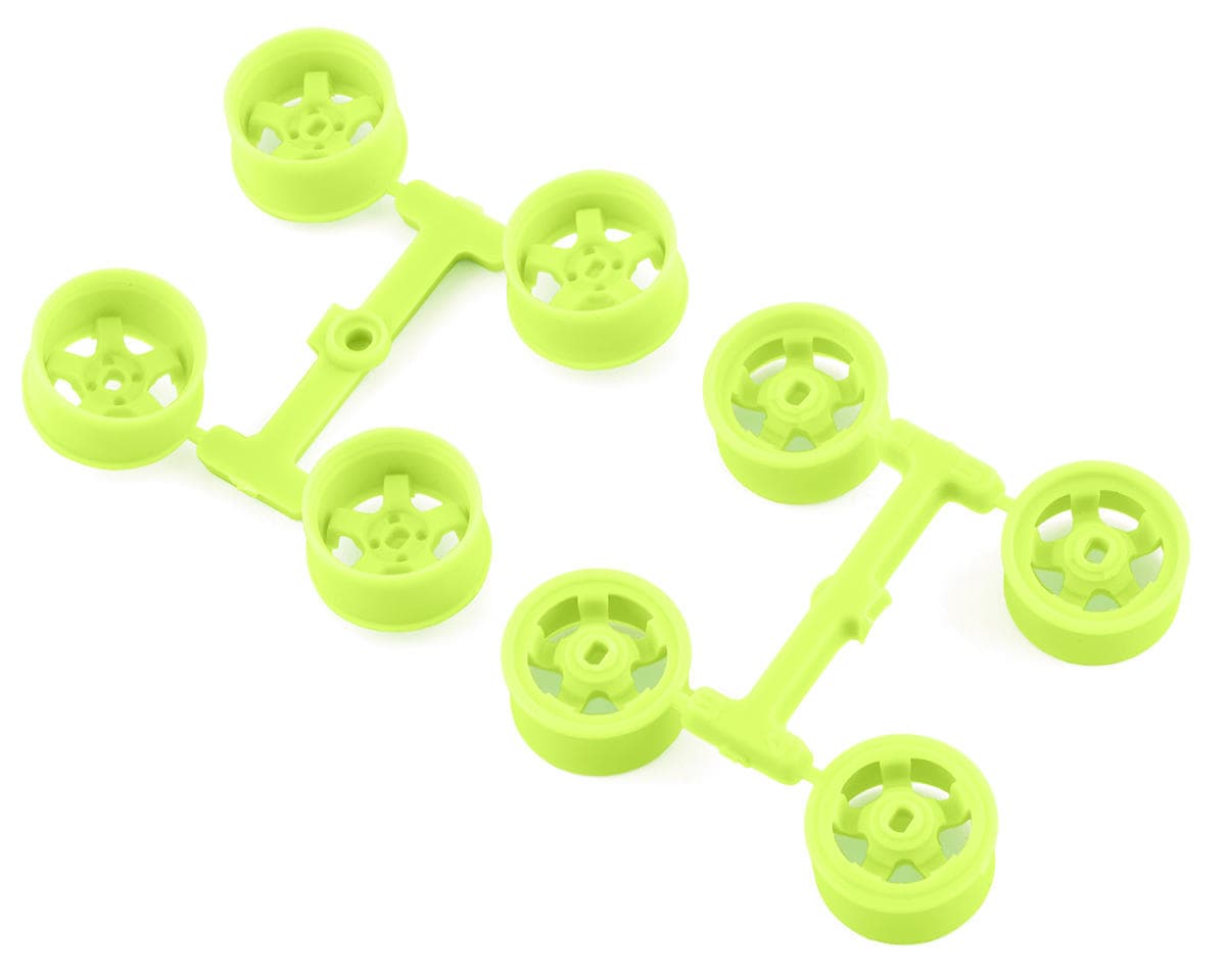 DS Racing Kyosho Mini Z 11mm Wide Drift Rims (1/2/3/4 Offset) (Flu Lime)