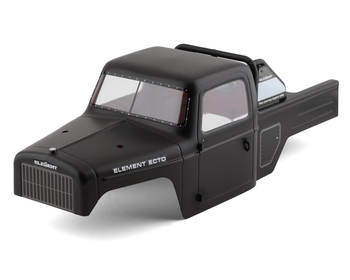Element RC Enduro Ecto Pre-Painted Body Set (Black) (Scratch 'N Weather)