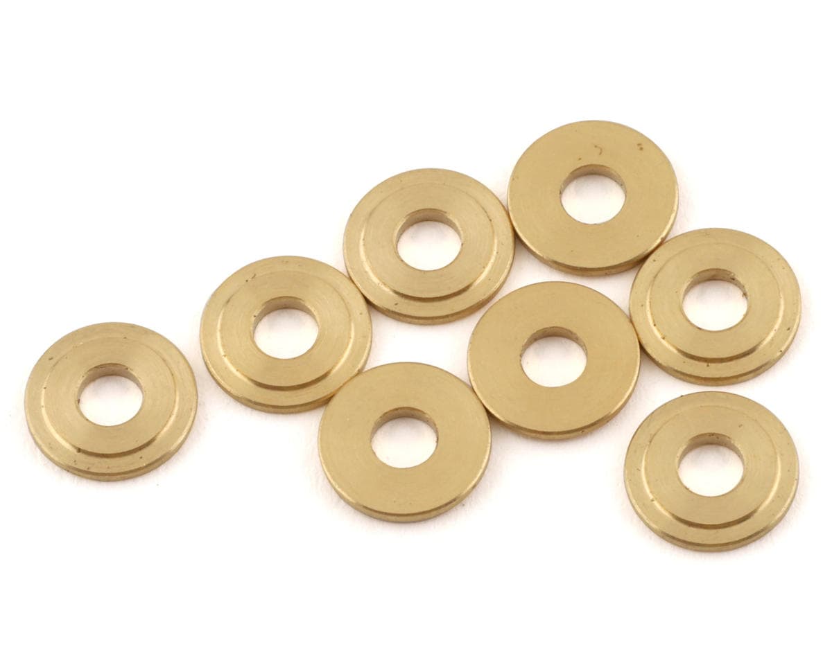 Yokomo 3×8x1mm CNC-Machined Brass Spacers (8)