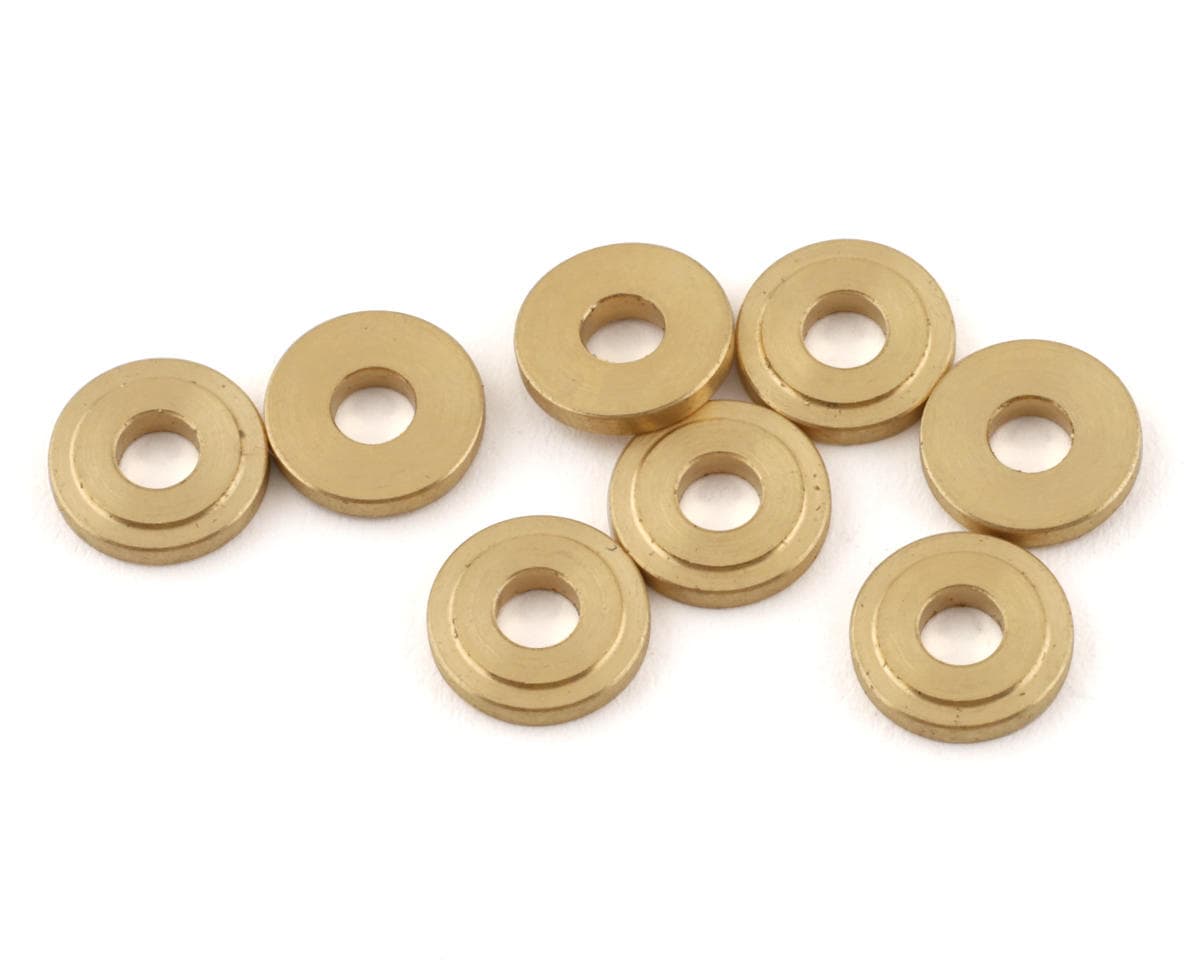 Yokomo 3×8x1.5mm CNC-Machined Brass Spacers (8)