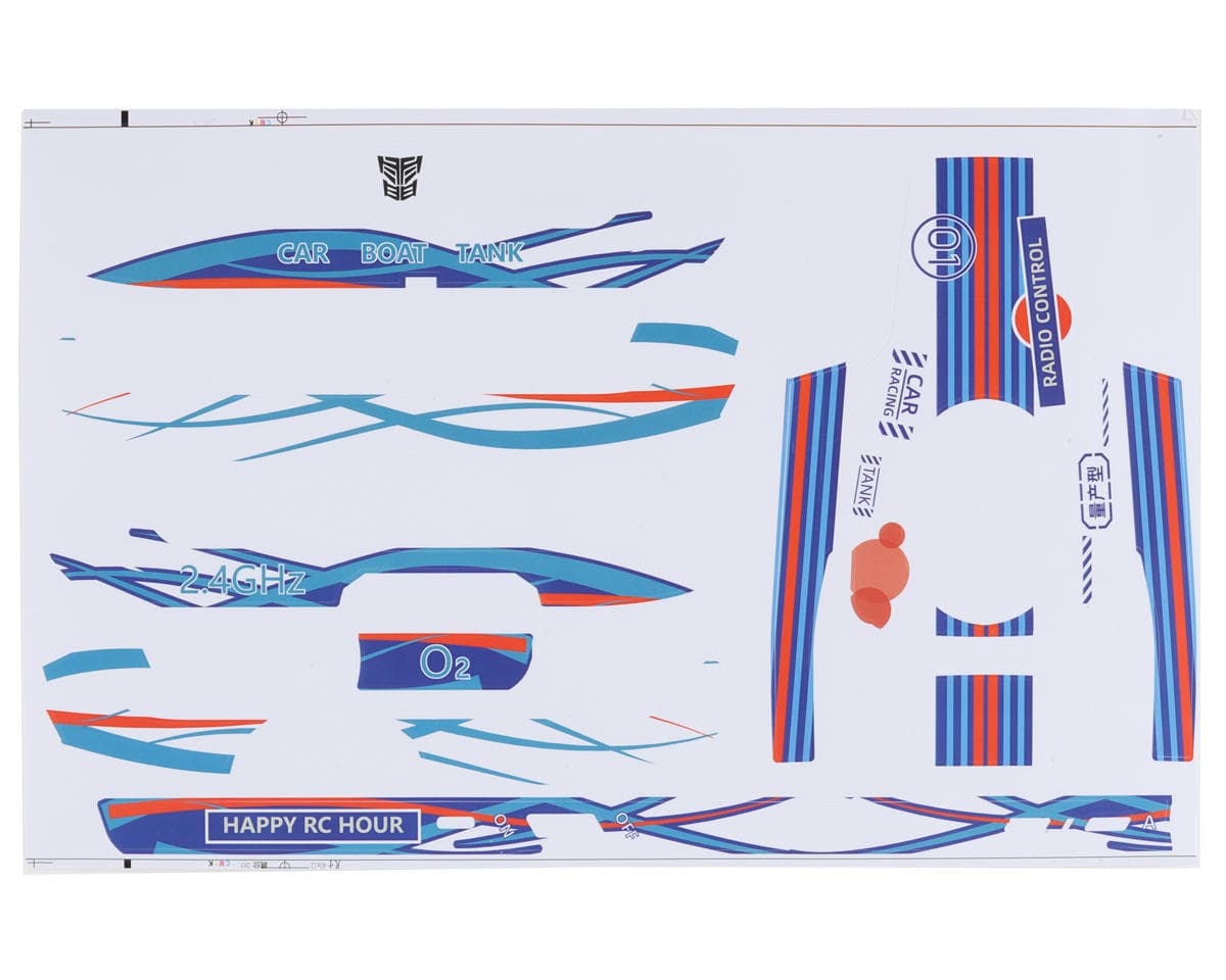 Hobby Porter CT01 Sticker Set #1 (Blue/Red Race Inspired)