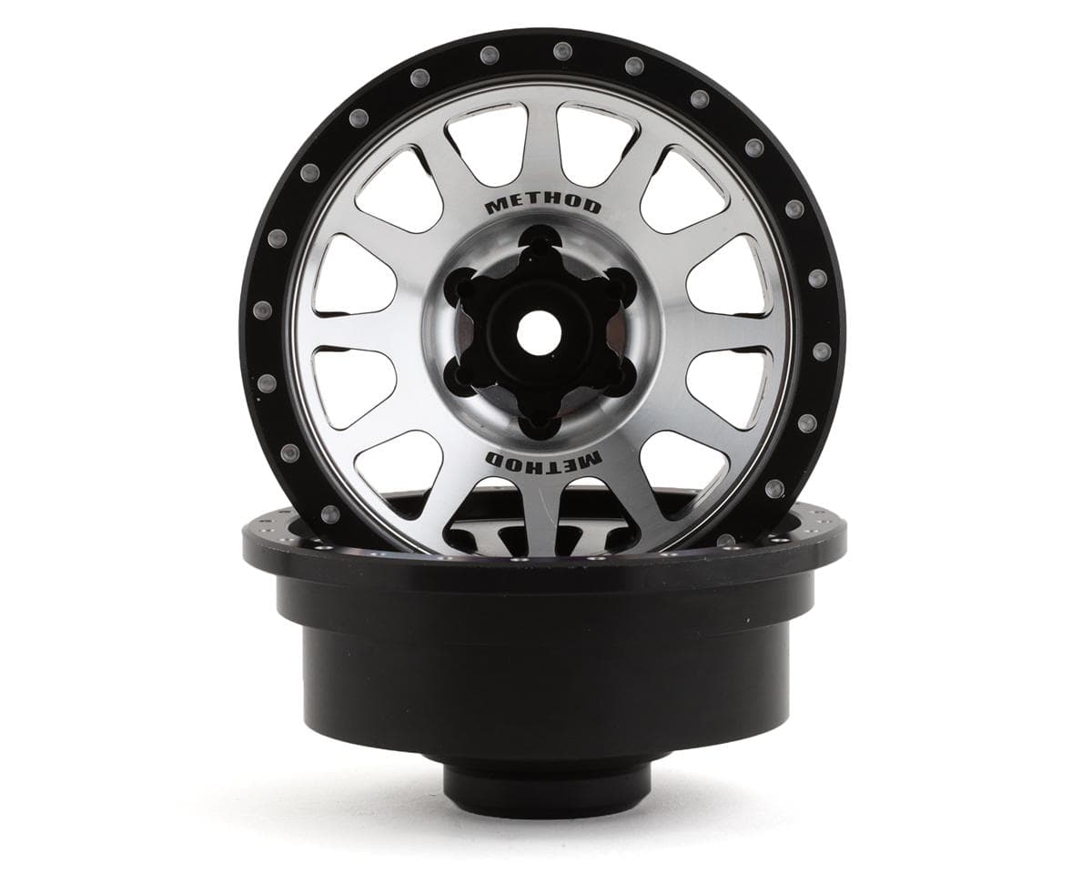 Pro-Line SCX6 2.9” Method 305 Aluminum 1/6 Wheel Faces (Silver) (2) (+2 Offset)