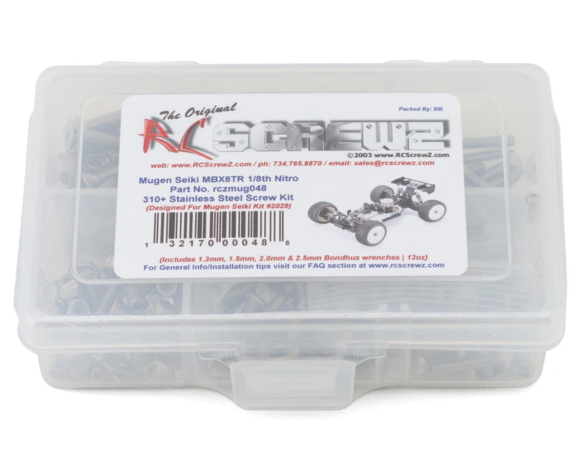 RC Screwz Mugen MBX8TR Stainless Steel Screw Kit