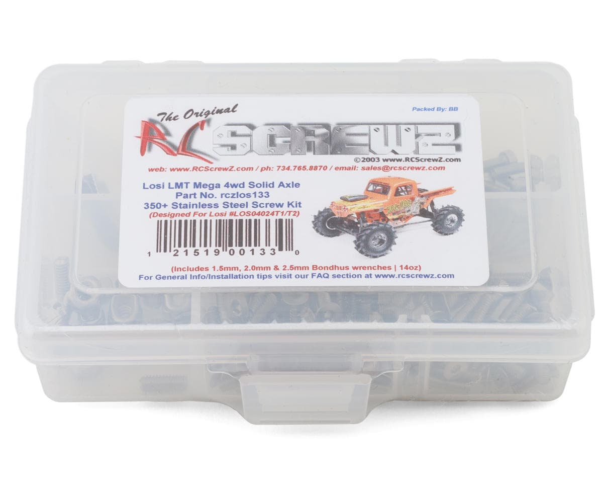RC Screwz Losi LMT Mega 4WD Solid Axle Monster Truck Stainless Steel Screw Kit