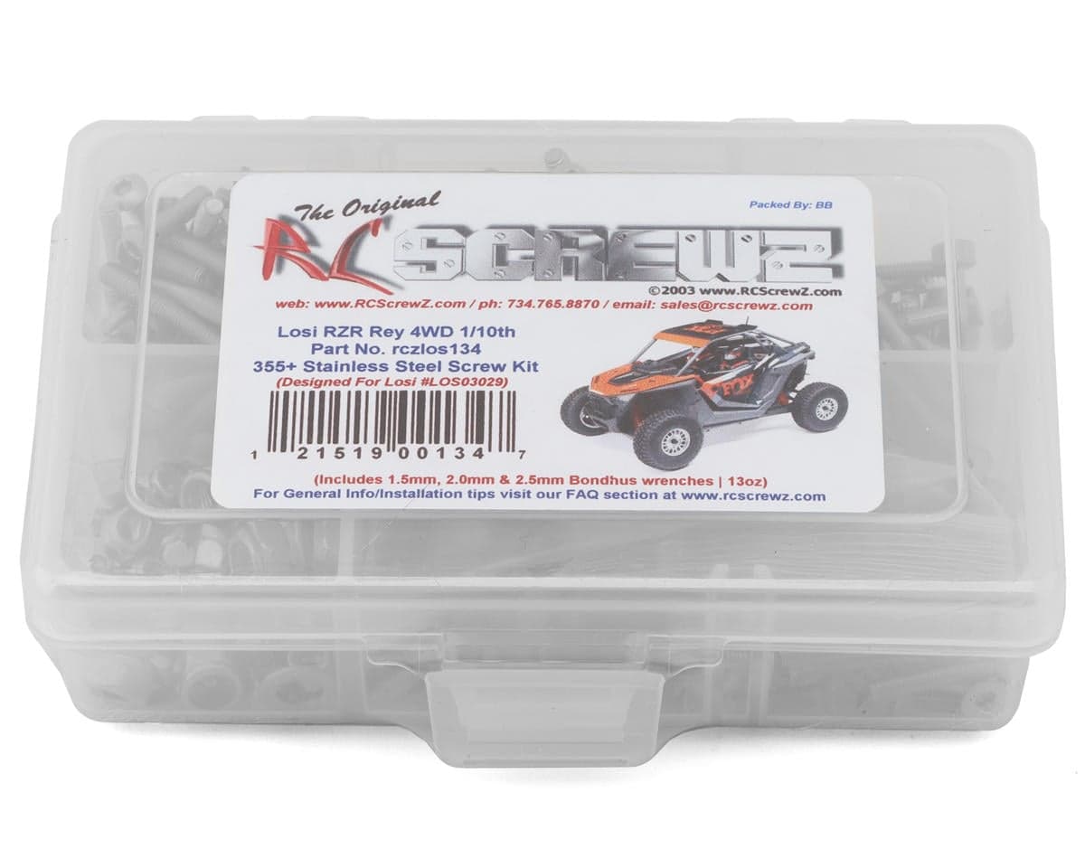 RC Screwz Losi RZR Rey 4WD Off-Road UTV Stainless Steel Screw Kit