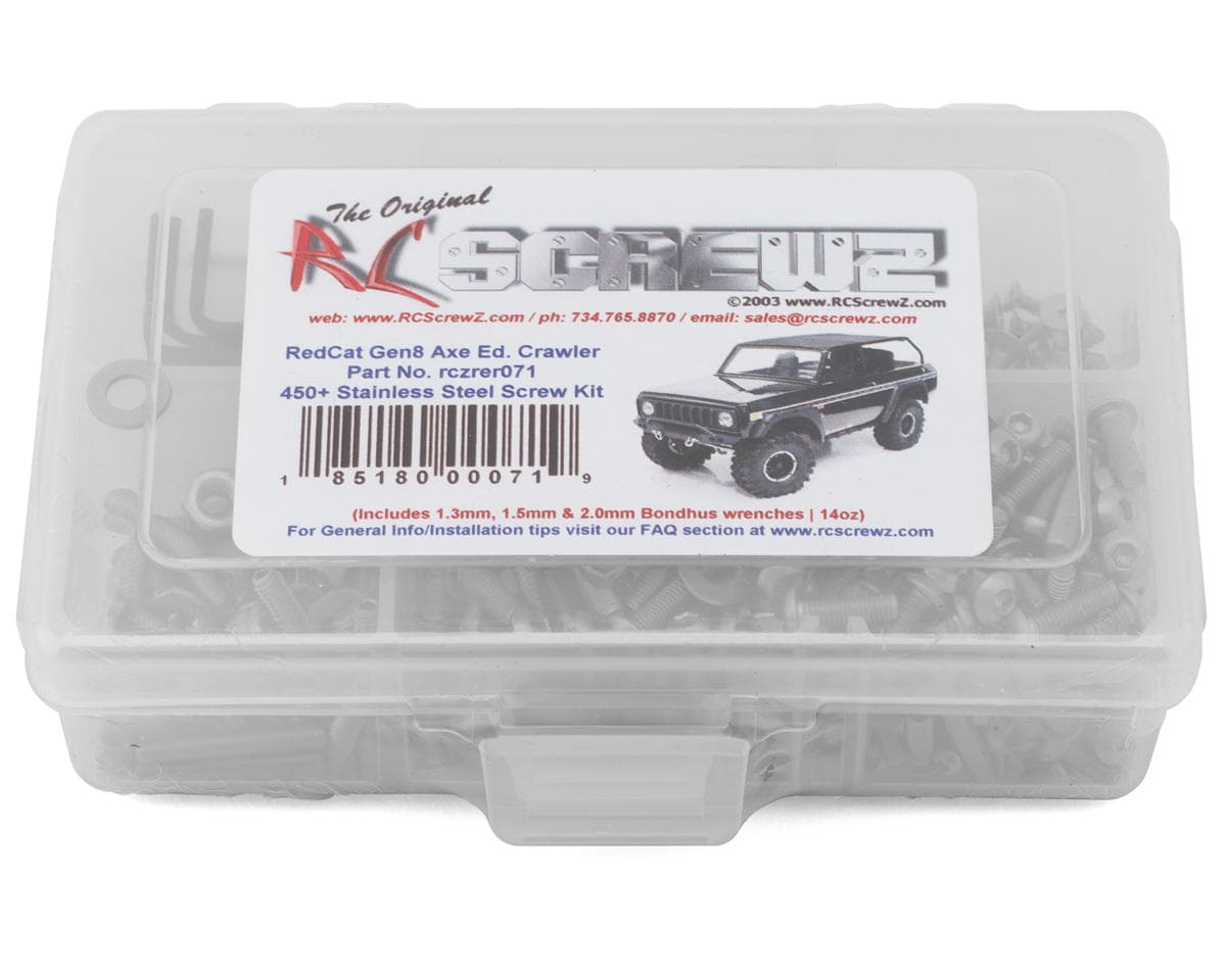 RC Screwz RedCat Racing 1/10 Gen8 Axe Rock Crawler Stainless Screw Kit