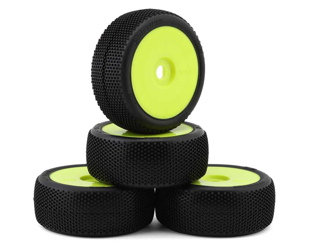 TZO Tires 202 1/8 Buggy Non-Glued Tire Set (Yellow) (4) (Super Clay)