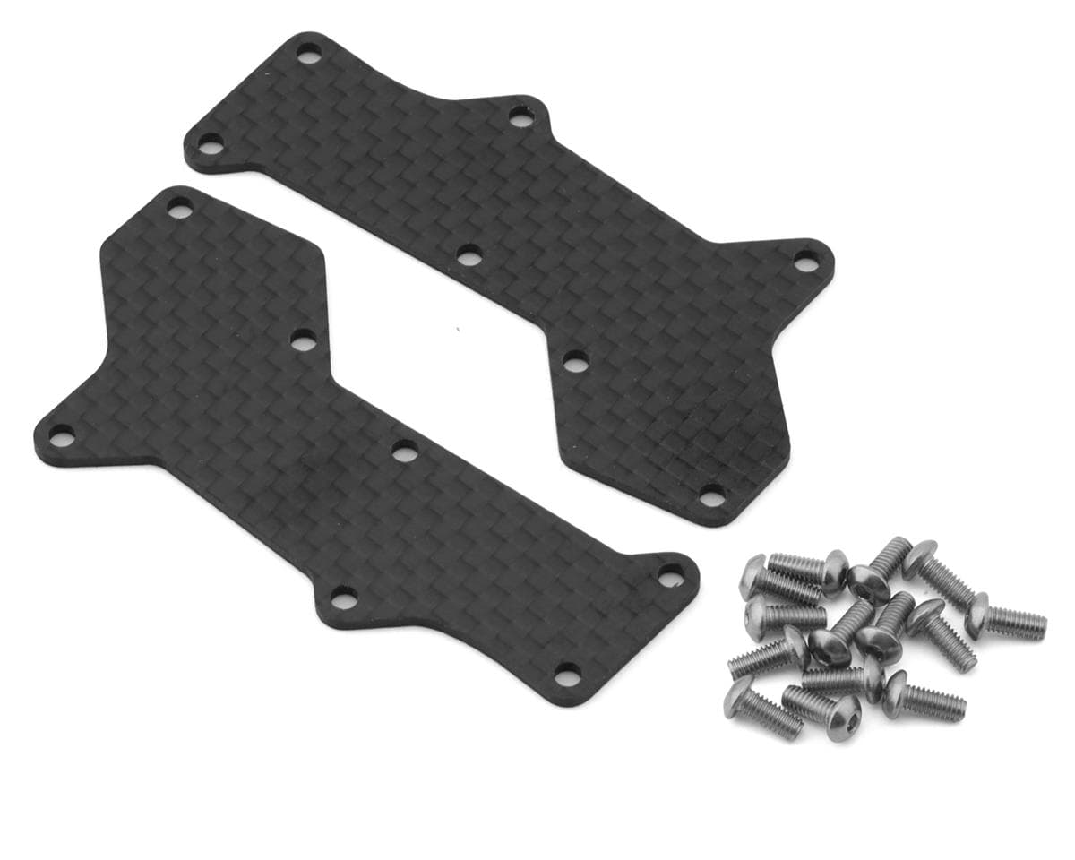 Avid RC HB D8 Worlds Spec Carbon Front Arm Inserts (1.5mm) (2)