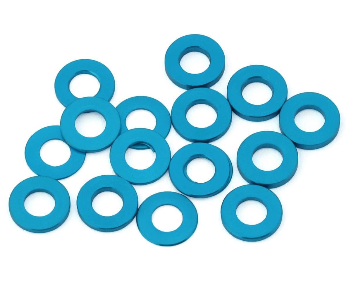Team Brood 3x6mm 6061 Aluminum Ball Stud Washers Small Kit (Light Blue) (16)