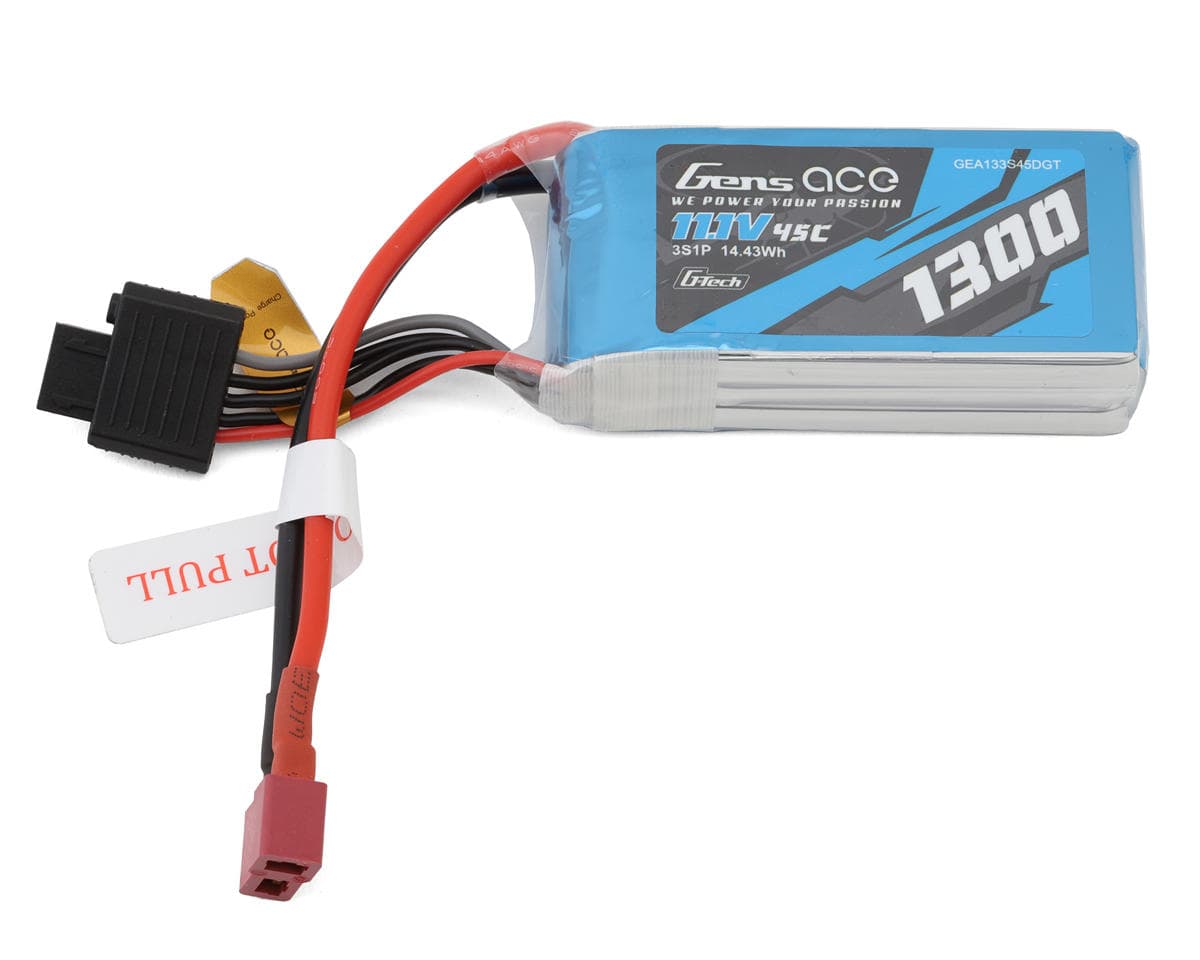 Gens Ace G-Tech Smart 3S LiPo Battery 45C (11.1V/1300mAh) w/Deans Connector