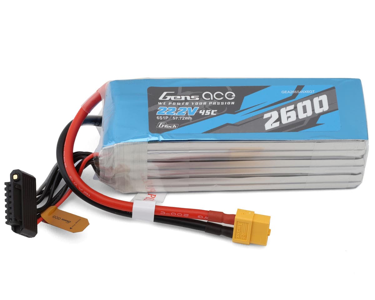 Gens Ace G-Tech Smart 6S LiPo Battery 45C (22.2V/2600mAh) w/XT60 Connector