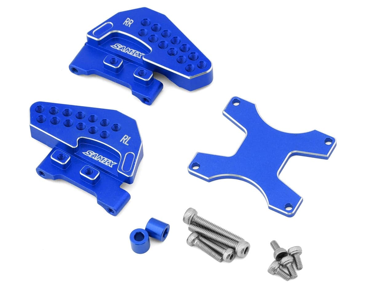 Samix Aluminum Rear Shock Mounts for Traxxas TRX-4M (Blue) (2)