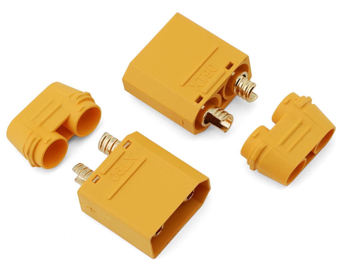 Samix XT90 Connectors (2 Male) w/Wire Covers