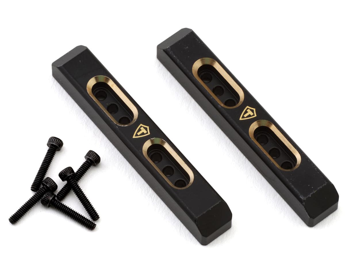 Treal Hobby Axial SCX24 Brass Boulder Bars (Black) (2) (7.9g)