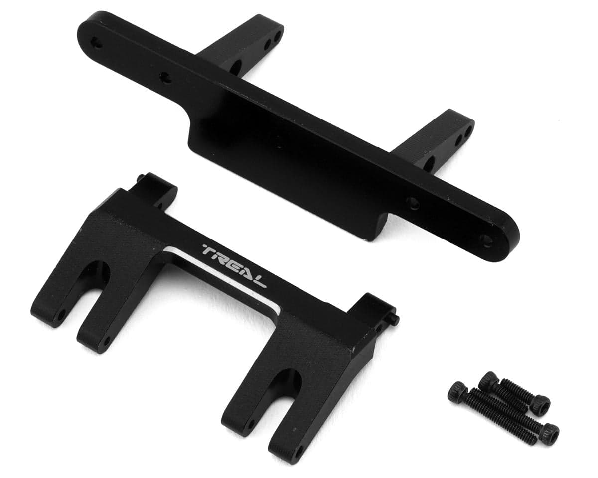 Treal Hobby Axial SCX24 Aluminum Rear Bumper Mount (Black) (Gladiator)