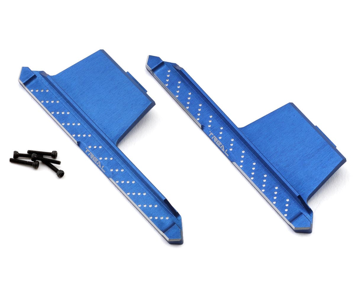 Treal Hobby Axial SCX24 Aluminum Side Step Rock Slider Running Board (Blue) (2) (Gladiator)