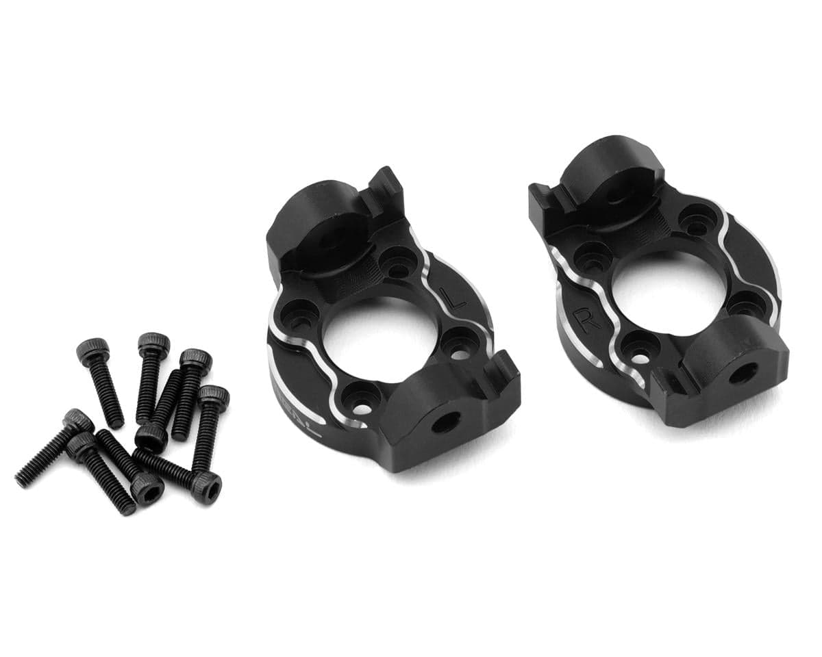 Treal Hobby Losi® LMT™ Aluminum Front C-Hub Spindle Carrier Set (Black) (2) (5°)