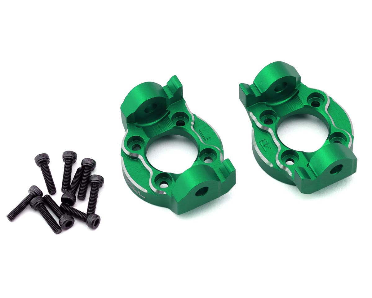 Treal Hobby Losi® LMT™ Aluminum Front C-Hub Spindle Carrier Set (Green) (2) (5°)