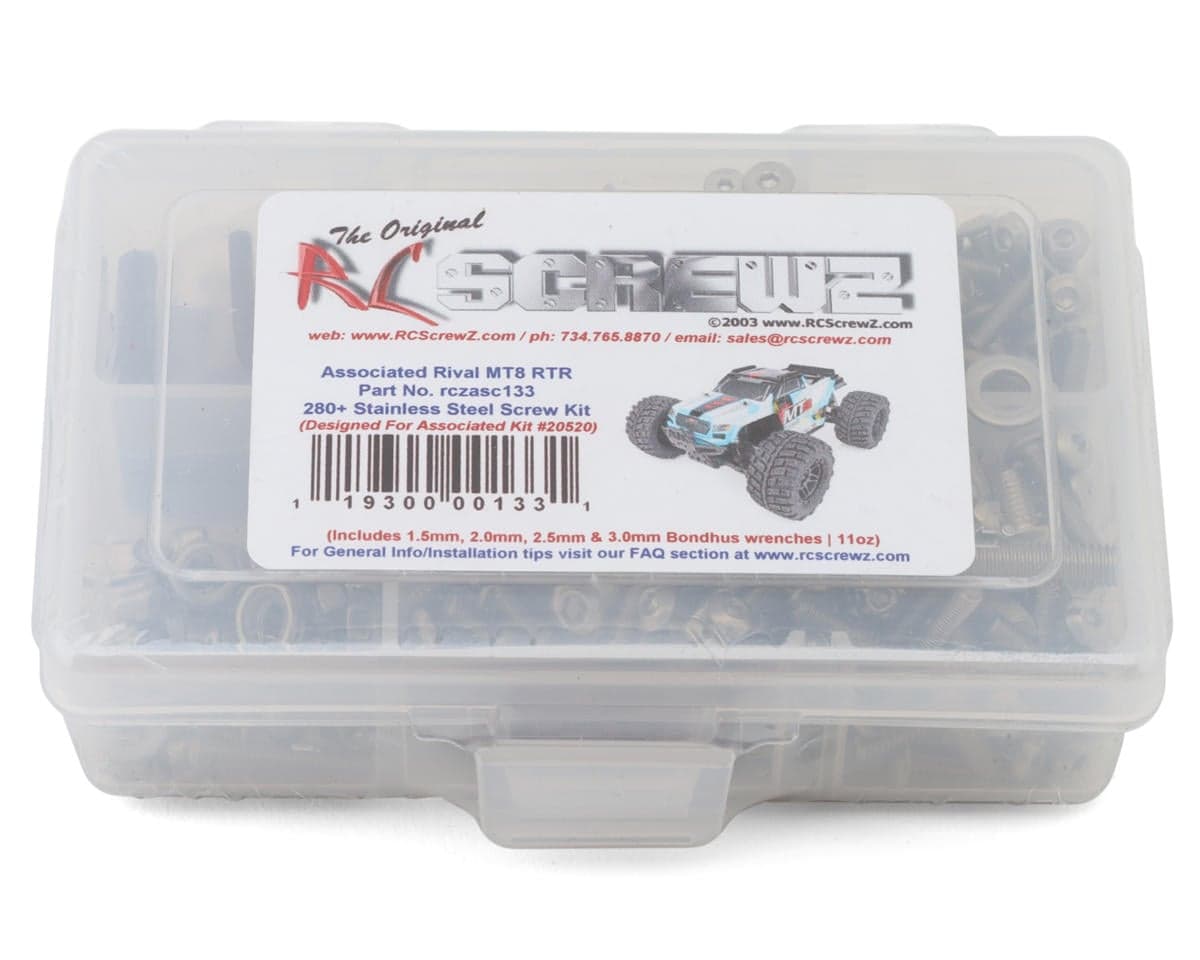 RC Screwz Team Associated Rival MT8 RTR Stainless Steel Screw Kit