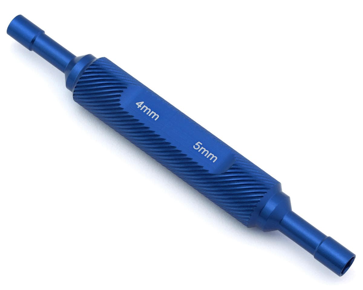 ST Racing Concepts Mini Crawler Aluminum Thin-Walled Wheel Nut Wrench (Blue) (4mm/5mm)