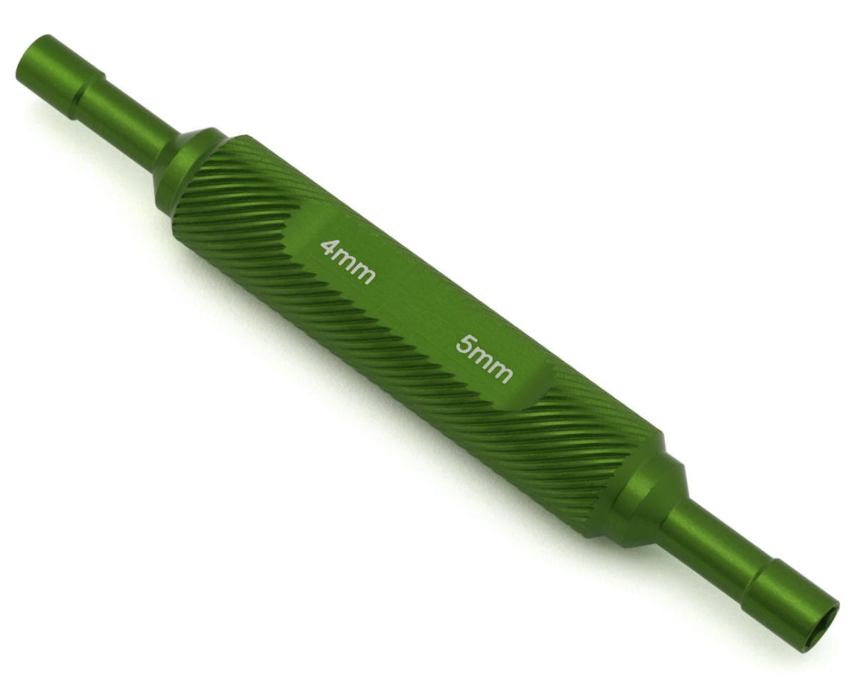 ST Racing Concepts Mini Crawler Aluminum Thin-Walled Wheel Nut Wrench (Green) (4mm/5mm)