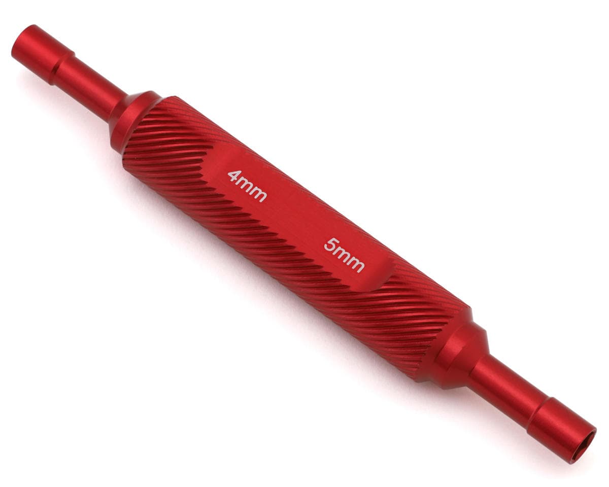 ST Racing Concepts Mini Crawler Aluminum Thin-Walled Wheel Nut Wrench (Red) (4mm/5mm)