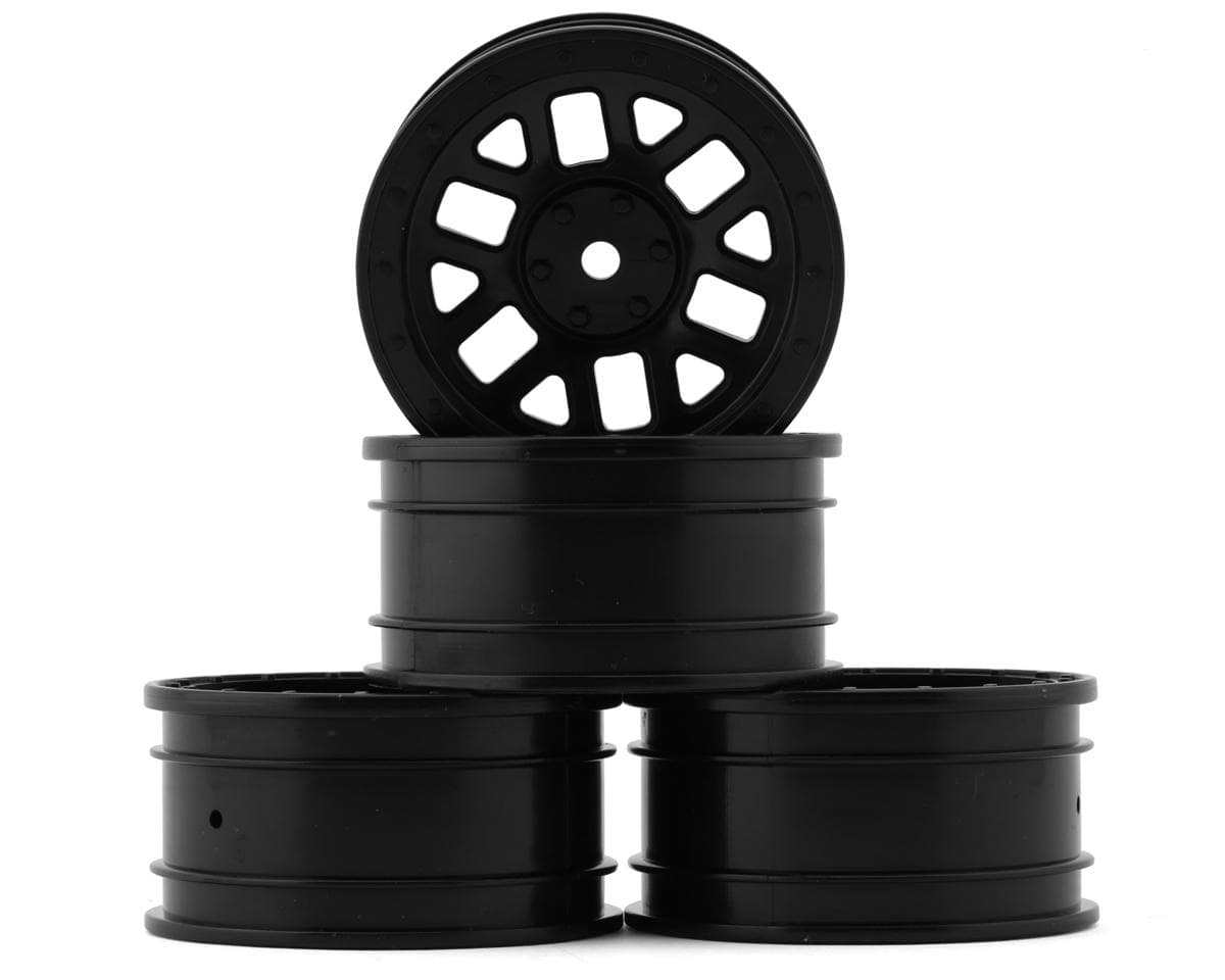 Tamiya CC-02 12-Spoke Off Road Wheels (Black) (4) (Front/Rear) w/12mm Hex