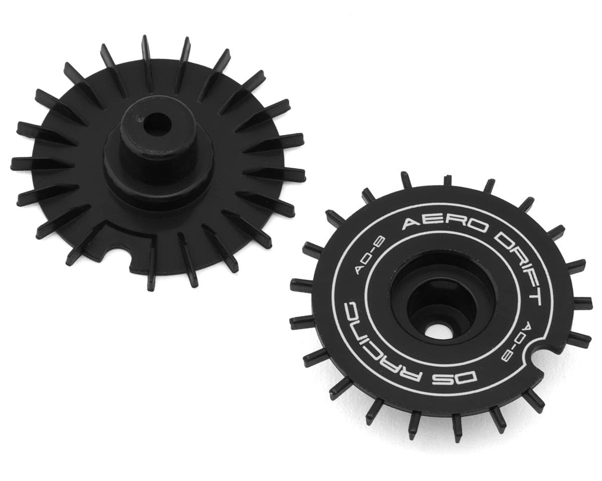 DS Racing Flat Aero Drift Wheel Cover (Black) (2) (Drift Element Wheels)
