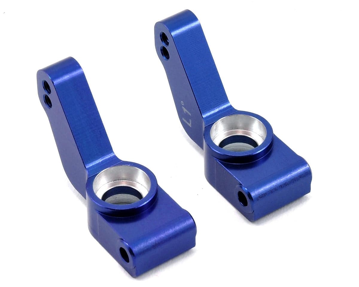 ST Racing Concepts Aluminum Rear Hub Carriers for Traxxas Slash/Stampede/Rustler (Blue) (1° Toe-In)