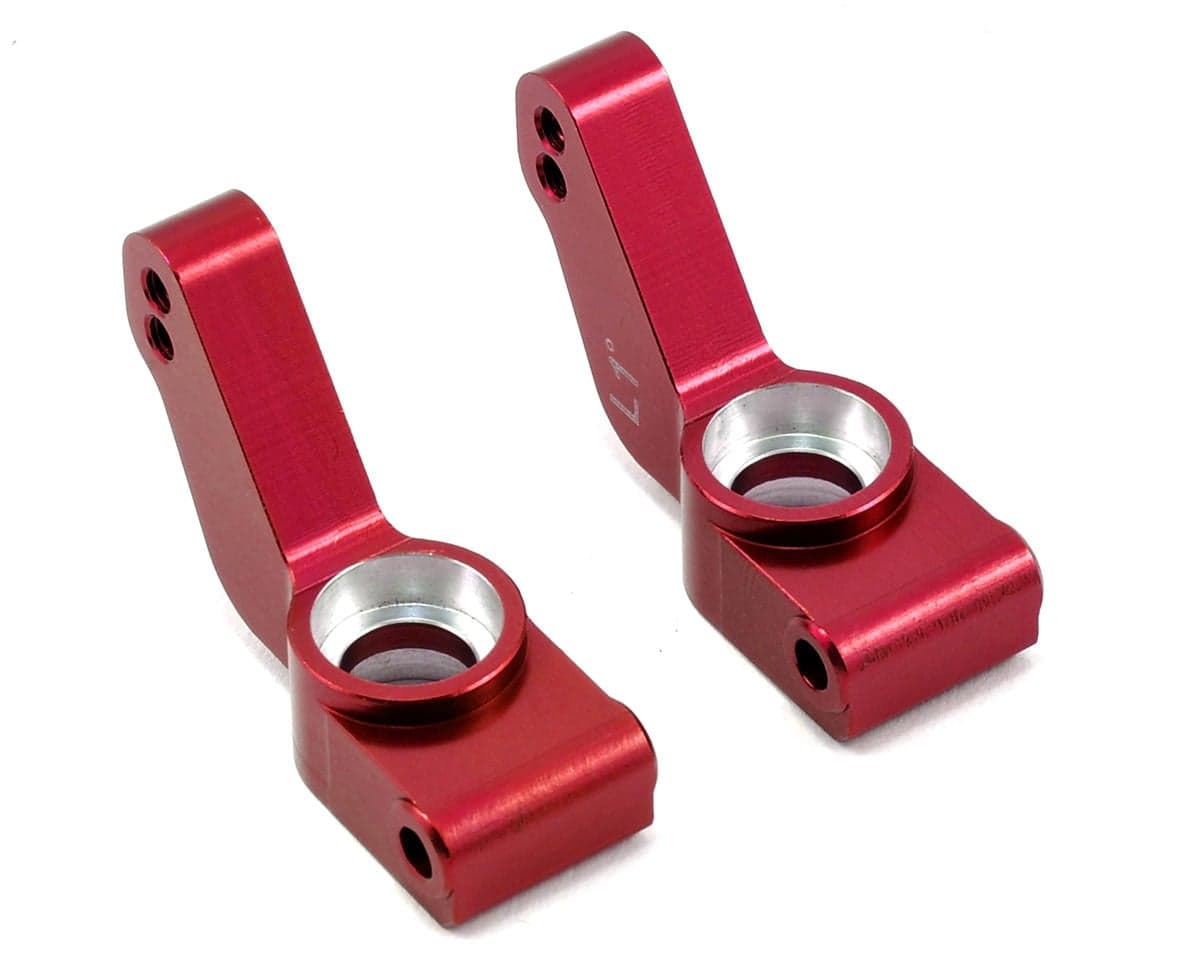ST Racing Concepts Aluminum Rear Hub Carriers for Traxxas Slash/Stampede/Rustler (Red) (1° Toe-In)
