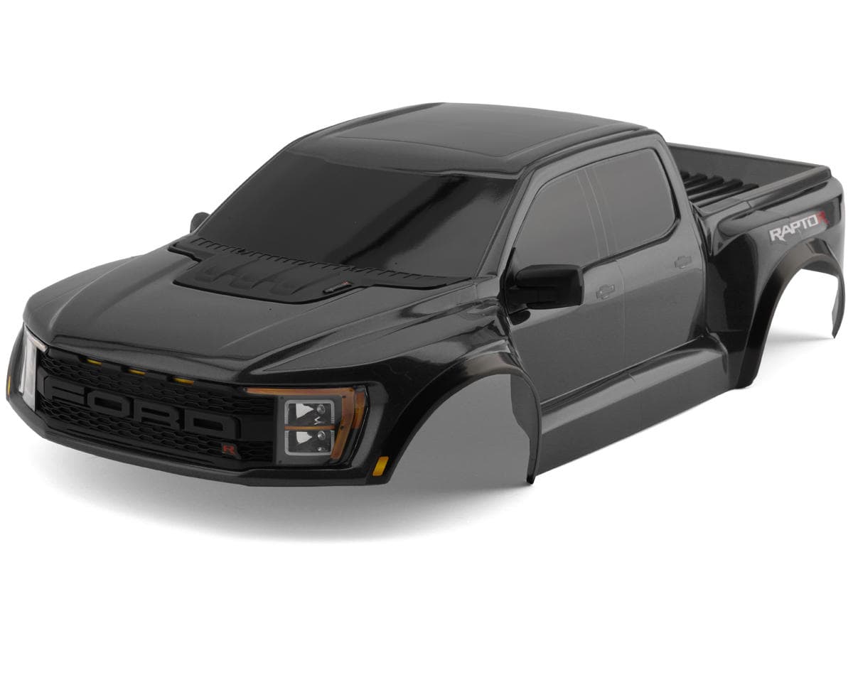 Traxxas Ford Raptor R 4x4 VXL 1/10 Pre-Painted Complete Body Set (Black) w/Clipless Mounting