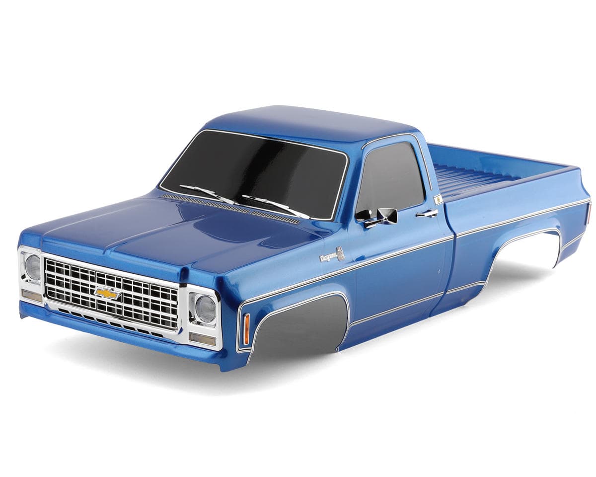 Traxxas TRX-4 '79 Chevrolet K10 Pick Up Pre-Painted Body Set (Blue) w/Clipless Mounts & Chrome Bumpers